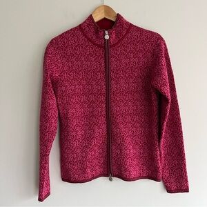 Neve Designs Magenta Purple New Wool Cardigan Sweater Small